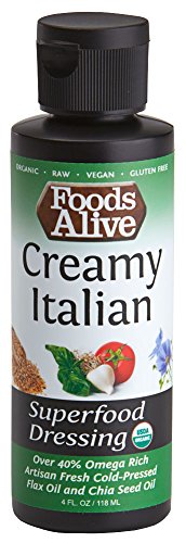 Foods Alive Superfood Dressing,  Creamy Italian, Organic, 4oz