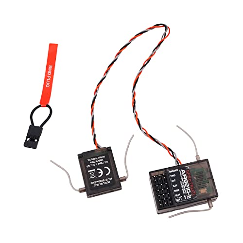Parametri: Canali: 6 canali, Standard: DSM-X DSM2, Banda di frequenza: 2.4GHz, Dimensioni: 21.6x 30.1 x 12.3mm, Gamma di tensione: 3.5 - 9.6V.