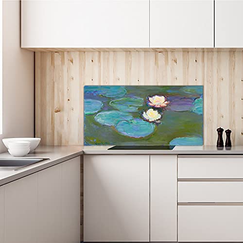 Protection murale cuisine verre trempé adhésive 140x70cm durable