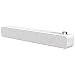 LENRUE PC Soundbar, Wired and Wireless Speaker 14W 3D Surround Sound with Bass, Support for Projector, Tablet, PC, Desktop, Phone and TV (AUX/RCA, White)