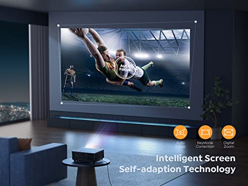Yaber K1 Projector 650 Ansi Ultra Bright, Home Theater Movie Projector With Wifi 6 And Bluetooth, Native 1080P& 4K Supported &Auto Screen&Full-Sealed Engine, Wireless Casting/Hdmi/Usb/Tv Stick/Ppt #TOP2