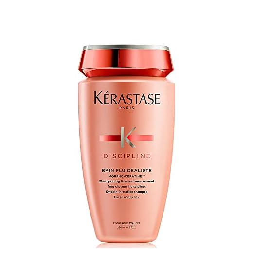 Kérastase Entwirrendes und pflegendes Shampoo für jedes Haar, Glättendes Haarbad mit Anti-Frizz Effekt, Bain Fluidéaliste, Discipline, 250 ml