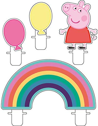 Amscan 9906339 - Officially Licensed Peppa Pig Party Birthday Cake Candles Set - 4 Pieces