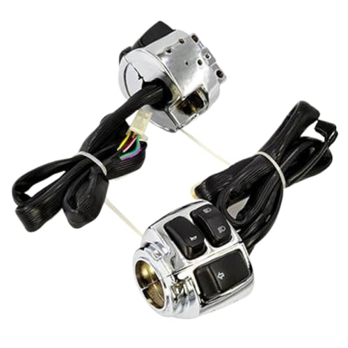 Kit de control de interruptores cromado para rutas en moto 1