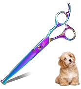 DRGSKL Gerade Hundepflegeschere Offset-Griff Pflegeschere für mittlere bis große Hunde Japanische...