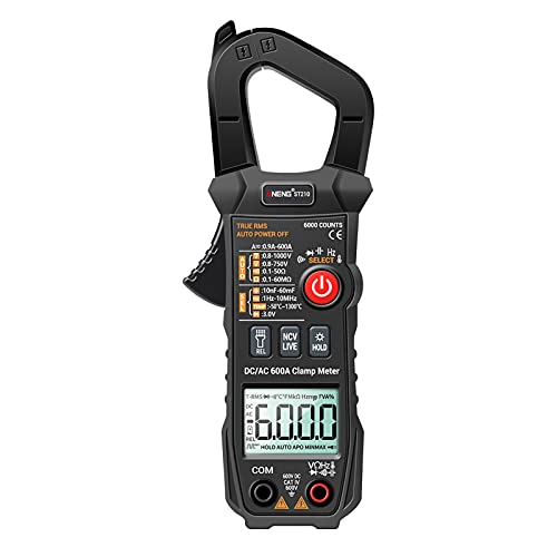 Romacci Alicate Amperímetro Digital Alicate Amperímetro AC / DC Multímetro True-RMS Multímetro de Al