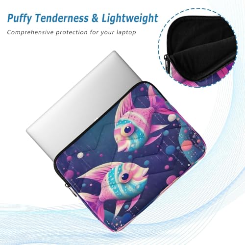 Funda de portátil de dos peces coloridos para 13-14 pulgadas miniatura 5