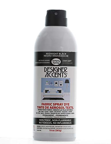 Simply Spray Designer Accents Upholstery Fabric Spray Paint Dye Midnight Black (1 Can)