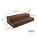 tongmo 2 pack Liquor Bottle Stand - 2 Tier Liquor Bar Bottle Display Shelf, Holds 16Bottles, Real Wood, Easy to Clean, No Installation Required - 15.8 Inch each (Dark Walnut)