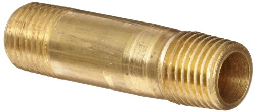 Flash Sale Anderson Metals-56113-0424 Brass Pipe Fitting, Long Nipple, 1/4" x 1/4" Male Pipe, 1-1/2" Length