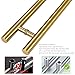 HMXBTO 24-inch/304 Stainless Steel Sliding Barn Door Handle, H-Shaped Commercial Push-Pull Glass Long Door Handle Double-Sided，Modern Shower Door Handle,Gold (Gold, 24inch/60cm)