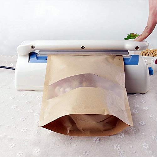 LabZhang 8inch Impulse Bag Sealer,Impulse Heat Sealer,Manual Poly Bag Heat Sealer Heat Seal Closer with 2 Replacement Kit,White - Thumbnail 5