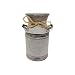 Watering Honey 7.5inch Old Fashioned Galvanized Milk Can with Heart-Shaped Printing - Grey