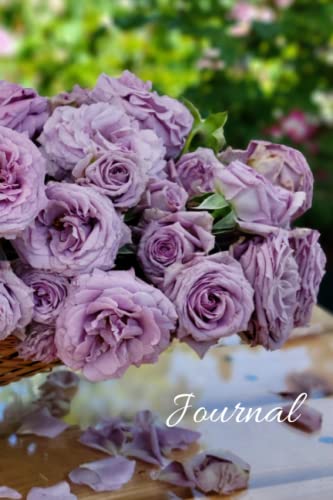 Journal: Romantic Garden Roses - Lined Writing Notebook, 6
