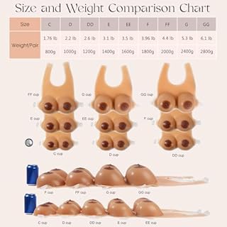 Vollence D Cup Forme per mammelle al silicone finte con cinturini regolabili per inserti per protesi di mastectomia protesica