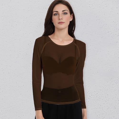 Image of Buauty Sheer Tops for Women,Mesh Fishnet Tops Plus Size,Stylish and Sensational Mesh Blouses for Fashion-Forward Ladies