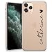 Produktbild TULLUN Personalisierte Handyhülle für iPhone 11 - Klare Soft Gel BenutzerdefinierteBrauch Name & Heart Text Buchstabe Initialen Name Text - Schwarzer Name & Herz
