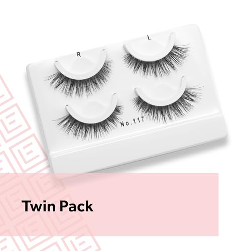 Eylure Pre-Glued Wispy Light Texture Eyelashes, No.117, Twin Pack - Image 3