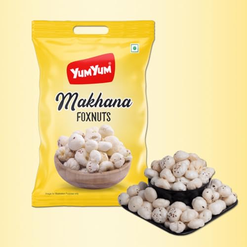 Image of Yum Yum High Protein Makhana (Foxnut) 200 g, Phool Makhana for Prasadam, Healthy Snacking, Fasting