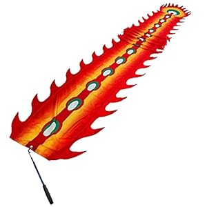 Lint Pauw Patroon Drakendans Lint, Lint Werp Streamer met Staaf & Tas, Fitness Drakendanslint voor Buitenfeesten Op Het…