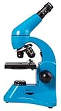Cabezal monocular; poder de aumento: 64–1280x; revólver giratorio con 3 objetivos