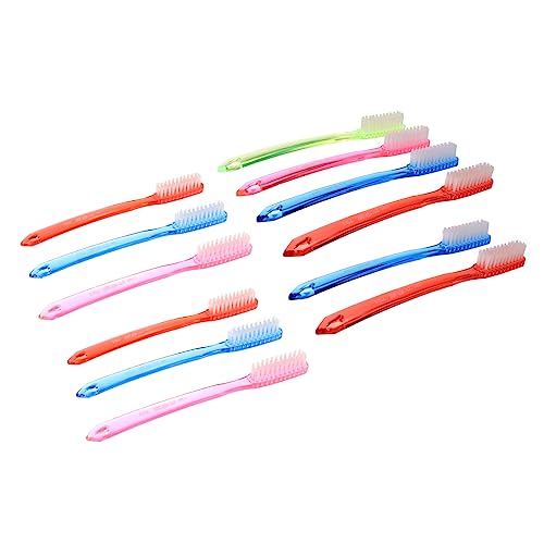 SHERCHPRY 12Piezas Cepillo de Dientes de Cerdas para Adultos de para Limpieza de Manchas Diseño Antideslizante Color Aleatorio