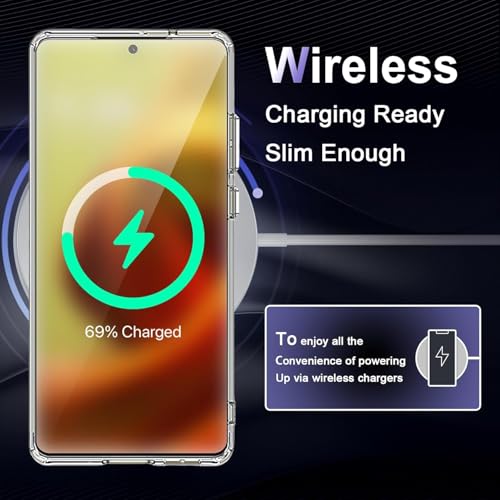 Image of REALCASE Silicone Moto G85 5G Back Cover Case, Scratch Resistant Protective Crystal Clear Transparent Shock Proof Bumper Back Cover Case for Moto G85 5G