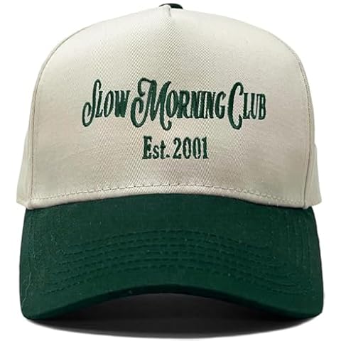 Two Tone Vintage Snapback Hat - Slow Morning Club - Forest/Beige Cover