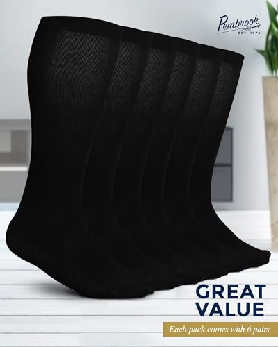 Image of Pembrook Light Compression Socks for Men 8-15 mmHg | Graduated Compression Socks for Men Circulation | Athletic Medical Compression for Muscle Support