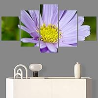 SIGNWIN 5 Panel Canvas Wall Art Purple Fields for Home Decorations Ready to Hang - 60