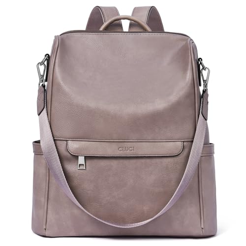 Image of CLUCI Womens Backpack Purse PU Leather Anti-theft Large Fashion Designer Travel Bag Ladies Shoulder Bags | Purse, Fashion, Ladies, Shoulder Bags, Purse, Ladies