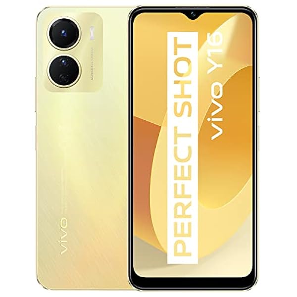 vivo Y16 Smartphone Libre, 4 GB de RAM 128 GB de ROM, batería de 5000 mAh, teléfono con Android 12, Gran Pantalla HD de 6,51 Pulgadas, cámara Dual de 13 MP, Doble SIM, Doble Modo de Espera