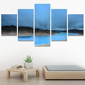 SIGNWIN 5 Panel Canvas Wall Art Calming Waters...