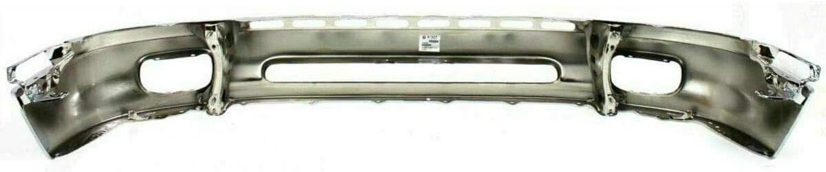 Front Bumper Chrome Steel + Upper Cover + Mounting Brackets For 2000-2006 Toyota Tundra OE Direct Replacement