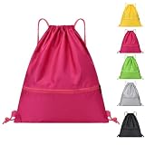 Arae Mochila con cordón y bolsillo frontal, S