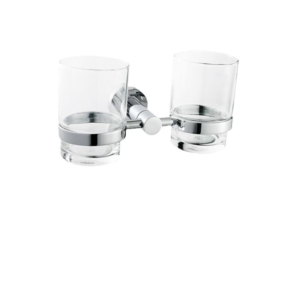 Accesorios de baño cromados con escobilla de acero inoxidable y estante de ducha para pared