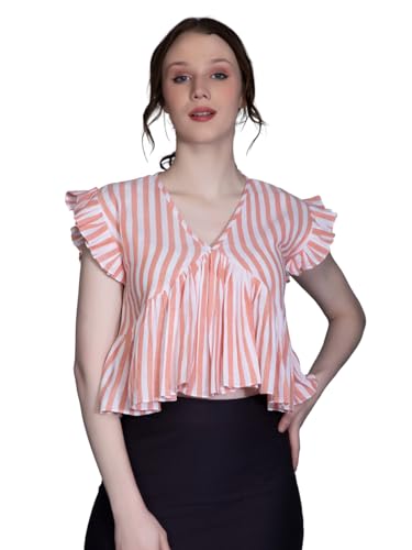Image of DHRUVI TRENDZ Women's Cotton Regular Fit Top