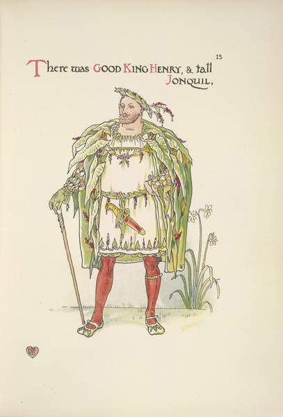 Peinture murale Bon roi Henri Walter Crane 60x90cm pour décorer un salon vide
