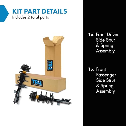 Image of TRQ Front Strut and Spring Assembly Set 2 Piece | For 2007-10 Chrysler Sebring 11-14 200 08-14 Dodge Avenger