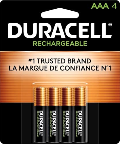 Image of Duracell Rechargeable AAA Batteries, 4 Count, Pre-Charged NiMH
