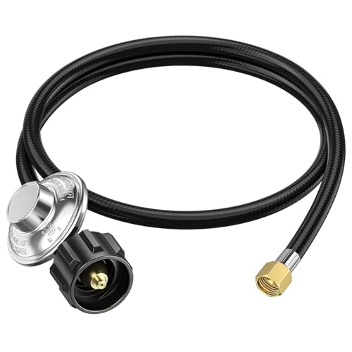 ZODIRISE 3 Feet Propane Regulator and Hose for Low Pressure Appliance with QCC1 & 3/8" Female Swivel Fittings, Propane Gas Line for BBQ Grill, Heater, Burner, Generator, Griddle, Fire Pit by ZODIRISE - Used condition - CA$14.69