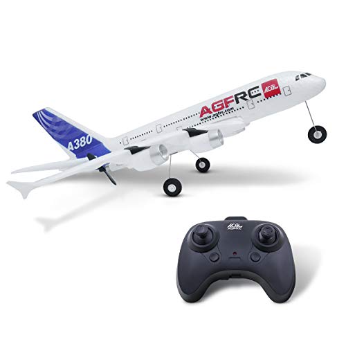 AGFRC A380 Airbus RC Airplane - RC Fixed-Wing 2.4Ghz 2CH EPP Remote Control Plane RTF Model for Kids & Adults, Beginner (A380)