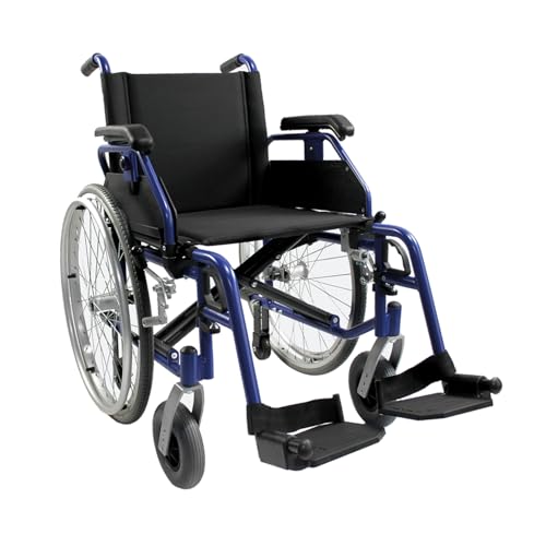 Carrozzina pieghevole leggera INTERMED E-LIGHT 2P 52 - ad autospinta - Telaio in alluminio - Seduta cm.52 - In omaggio CUSCINO ANTIDECUBITO IN FIBRA CAVA