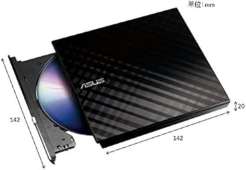 ASUS Sdrw-08D2S-U Lite - Portable 8X DVD Printer with M-Disc Support for Compatible Lifetime Data Backup for Windows And Mac Os, Black