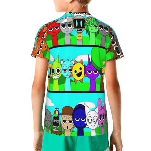 Sprunki T Shirts Crewneck Short Sleeve Fashion Printed Casual Tee Tops2