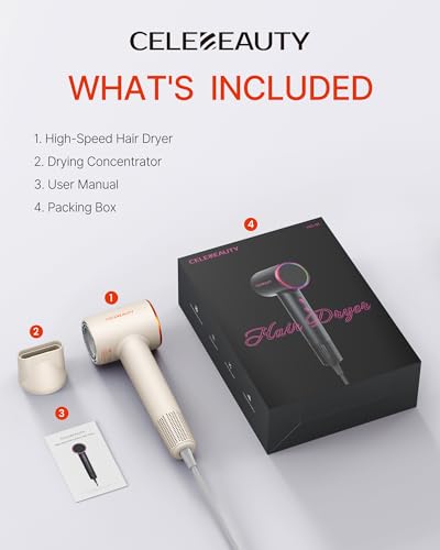 Image of Ionic Hair Dryer with Concentrator, Lightweight and Low Noise
