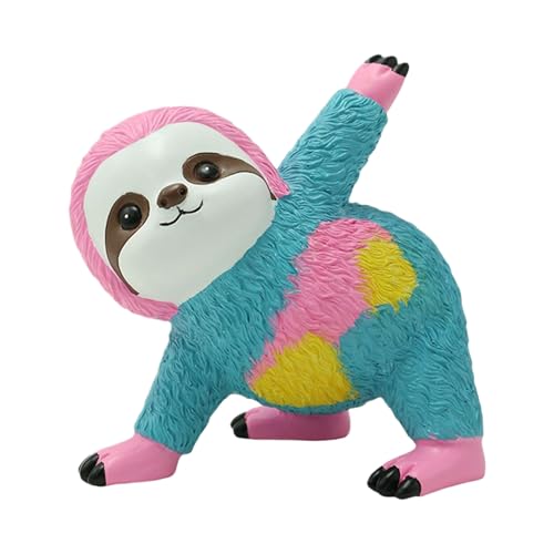 Figurine de yoga colorée et sculpture animale décorative