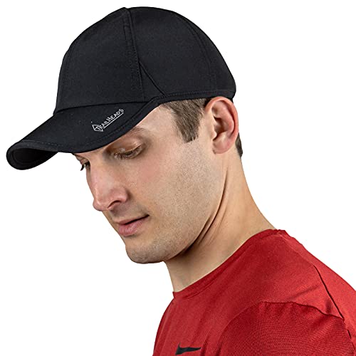 Lauf Kappe Herren mit UV-Schutz von TrailHeads | Schnelltrocknende Laufmütze Herren | UPF 50 Caps Männer | Basecap Herren für den Sommer - schwarz Cover