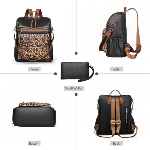 Image of Dora & Liz Womens Backpack Purse Leather Backpack Purse for Women Travel Fashion Backpack Designer Ladies Shoulder Bags