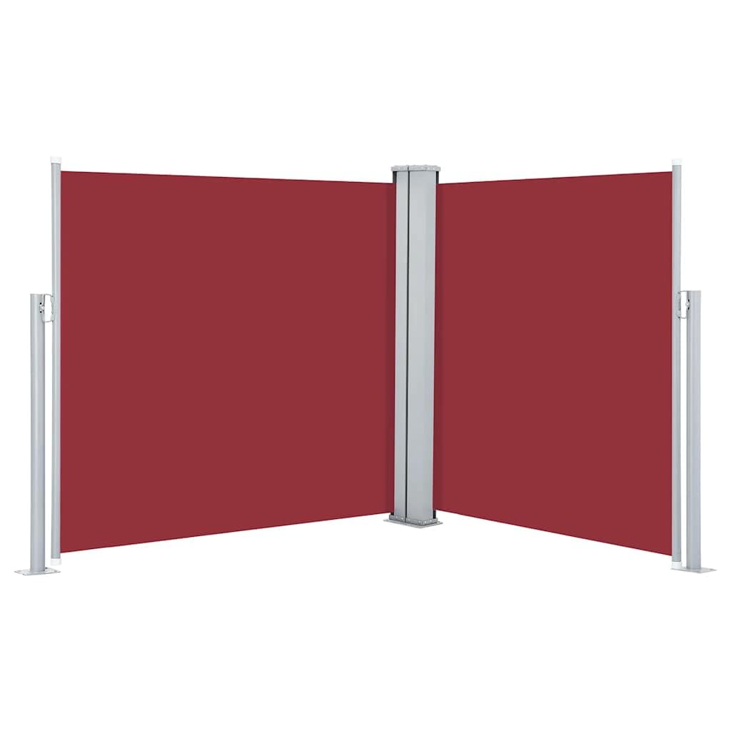 vidaXL Retractable Side Awning Garden Screen Outdoor Patio Side Awning Patio Garden Sun Shade Wind Screen Privacy Divider 120x600cm Red โ image 1